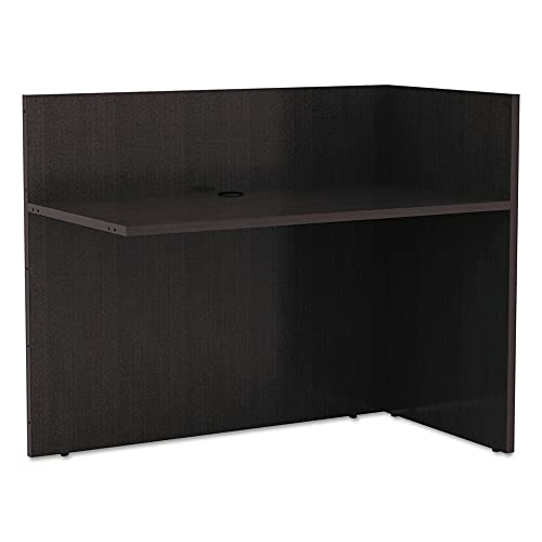 reception desk in espresso - Alera ALEVA324424ES Valencia Series 44-1/8 in. x 23-5/8 in. x 41-1/2h in. Reversible Reception Return - Espresso