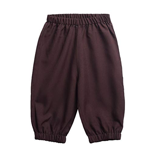 BPURB Disfraz Colonial Medieval para niños del siglo XVIII Colonial para niños Pantalones coloniales para niños Pantalones Tamaño 7 8 10 12 14 16(L, Marrón) Cover