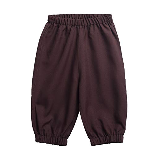 BPURB Pantaloncini da Ragazzi per Bambini Costume Coloniale del XVIII Secolo Coloniale per Ragazzi Casual Pantaloni Taglia 7 8 10 12 14 16(L, Marrone)