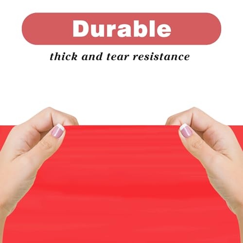 Image of Kopokita 2 Pack Red Plastic Tablecloths Disposable 54 x 108 Inch