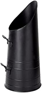 AAMEN Small Coal Scuttle | Fireplace Coal Bucket |Black Bronze Heavy Duty Coal Hod __(Black) 52cm