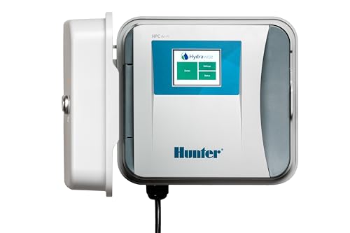 Hunter Hydrawise HPC400 Smart WiFi Irrigation Controller for Lawns and Gardens, 4 Zone, Expandable to 16 Zones, Weather Based, App Controlled Sprinkler System