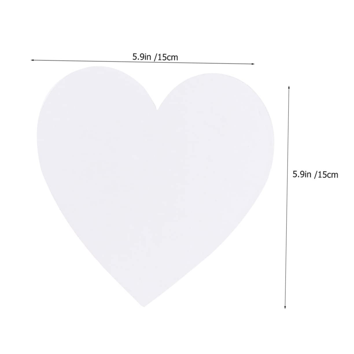 IWOWHERO 6Pcs Heart Shaped Canvas Panels for Oil Painting Cotton Drawing Boards Art Supplies for Adults Durable and Easy to Use