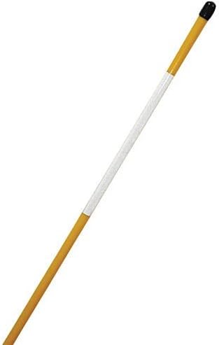 Estacas reflectantes de fibra de vidrio de 4 pies, paquete de 25 (amarillo)