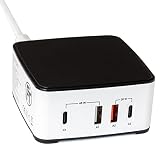 FeinTech NLG00165 ładowarka USB C, wielokrotna, 4 porty, 65 W (45 W + 20 W), zasilacz USB z 2 x USB-C PD i 2 x USB-A QC 3.0 - stacja ładująca USB do laptopa, MacBooka, tabletu, iPada, telefonu