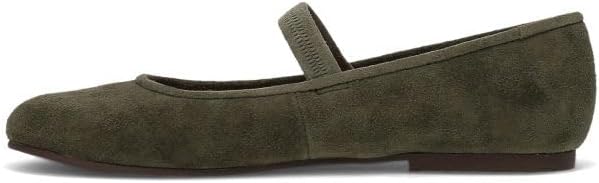Frye Emma Elastic Mary Jane Flats for Women – Leather Slip-On Ballet Flats with Strap and Cushioned Footbed
