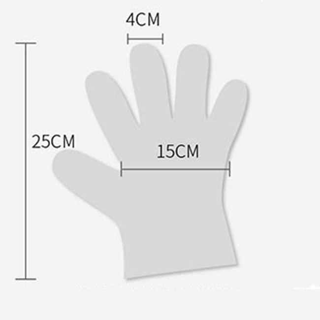 YANGZHI 600pcs Thickened Disposable Gloves Disposable Food Prep Gloves Clear Disposable Gloves, Food Handling, One Size Fits Most For Cooking,Cleaning,Food Handling