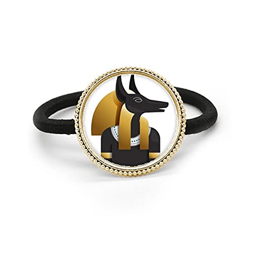 Élastique à cheveux Anubis en métal argenté ciselé, accessoire de tête mystique