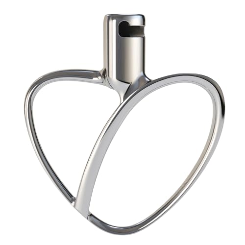 Image of Stainless Steel Flat Beater for KitchenAid 4.5-5 QT Tilt Head Stand Mixer, Polished Kitchenaid Paddle Attachment No Coating, Heavy Duty Kitchen Aid Mixers Accessories Dishwasher Safe by GEFT