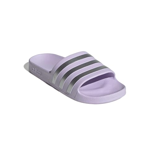 adidas Damen Adilette Aqua Slides Sandal, Ice Lavender/Matte Silver/Matte Silver, 39 EU – Ansicht 3