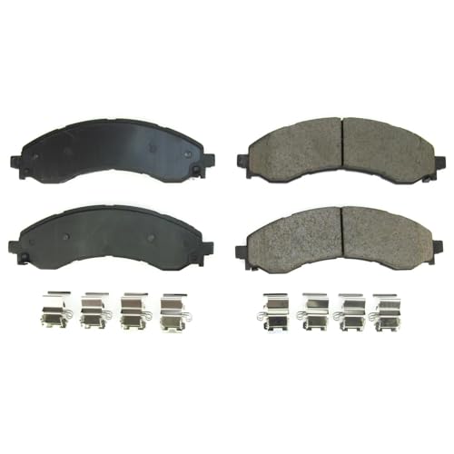 Image of PowerStop Front Brake Pads for Chevrolet Express 2500 2021-24 |Express 3500 2021-24 |Express 4500 2021-23 |GMC Savana 2500 2021-24 - Z17 Ceramic Brake Pads with Installation Hardware, 17-2404