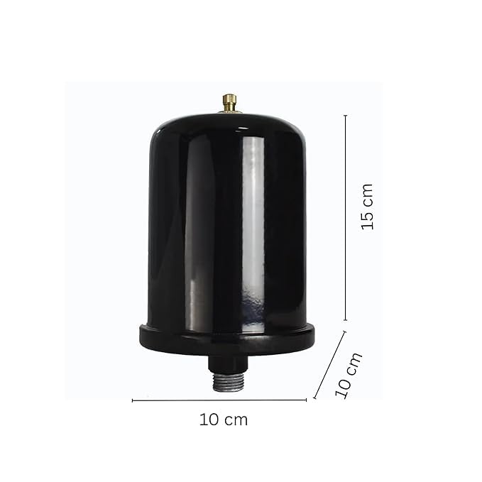 KISAN 2 Litters Water Pressure Tank (0.53 Gallon) Pressure Tank for Water Pressure Pump | 8 Bar Max Pressure | Carbon Steel | 1/2 inch Connection | 5 Bar | 73 PSI 1