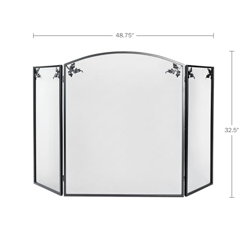 Puerta de chimenea Lavish Home con malla protectora antichispas 3