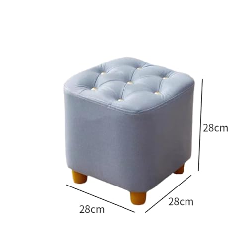 Petit tabouret pour chaussures confortable et ottomane design bleu - 3