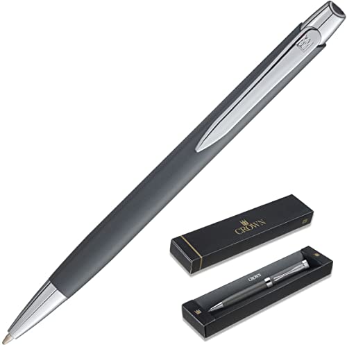 crown Caneta Esferográfica, Berna, Esfera, Titanium, Modelo: TOPYL, Cor: Cinza