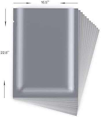 Easom 4 or 5 Gallon Mylar Bags for Food Storage Aluminum Foil Mylar 5 mil Thick Large Mylar Bags for Herbs Spices Coffee Beans Wheat Grain 16.5 x 22.8'' 12 Pack