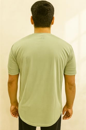 Image of Force NXT Men's Premium Microfiber Fabric Solid T-Shirt | Round Neck Half-Sleeves T-Shirt for Men | Sweat Wicking with Label Free for Daily Uses