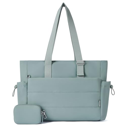 Image of Roulens Tote Bag for Women 2 Set Puffer Tote Bag with Adjustable Top-handle, Quilted Shoulder Handbag for Work /Travel