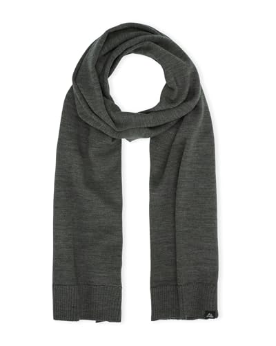 DANISH ENDURANCE Écharpe d'Hiver en Laine Mérinos, Chaude et Douce, Unisexe, Gris Foncé, One Size
