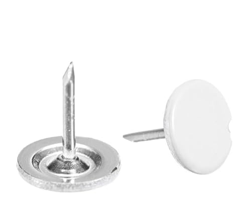 100 Pcs Push Pins, White Thumb Tacks, Flat Decorative Pin Push Pins Home/Office for Bulletin Board,Notice Board/Map Nails,Tape, Adhesives and Fasteners(Rounded 11mm/0.43