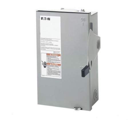 CUTLER HAMMER DG322URB 240V, 60 AMP, 3 Wire, 3 Pole, Safety Disconnect Switch, General Duty, Non-FUSIBLE Type, NEMA 3R