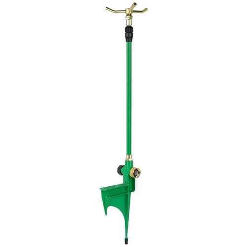 RESTMO 3-Arm Sprinkler with Adjustable Telescoping Base, 360 Degr...