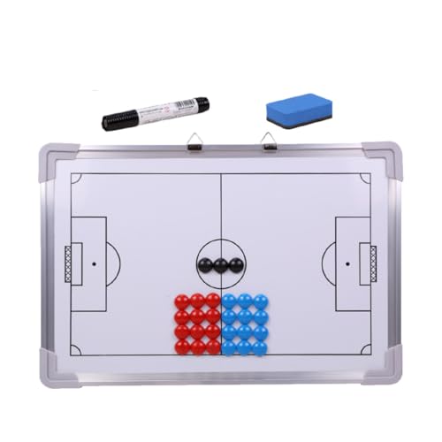 Tableau magnétique de football en aluminium LABRIMP avec 27 aimants et feutre effaçable