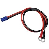 Oniissy EC5 auf O-Typ Terminal Kabel 10AWG 100A 12-24V DC für Autobatterie Starthilfe RC ESC Ladegerät mit reinem Kupferkern und Silikonmantel