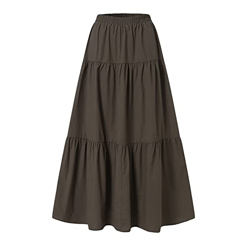 Mini jupe décontractée marron en coton pour vos balades de printemps et d'été