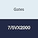 Gates 7/5VX2000 Super HC Molded Notch Powerband Belt, 5VX Section, 4-3/8" Overall Width, 35/64" Height, 200.0" Belt Outside Circumference
