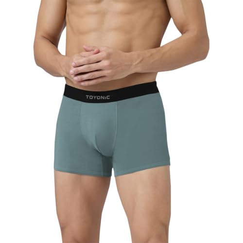 Image of Men's Extra Thin Ice Silk Boxer Briefs (Pack of 3) | Long Leg Elastic Underwear | Breathable & Lightweight Smooth Fabric Trunks