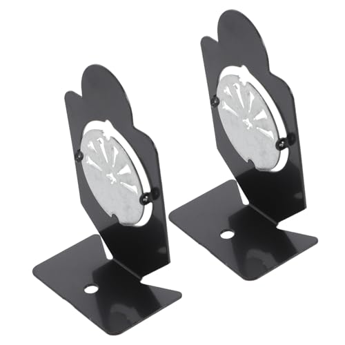 TOYANDONA 2 Piezas Tablero de Objetivo de Metal Adulto práctica para Campo de Tiro Patio Interior Tablero de Destino al Aire Metal Objetivo Planchar Black