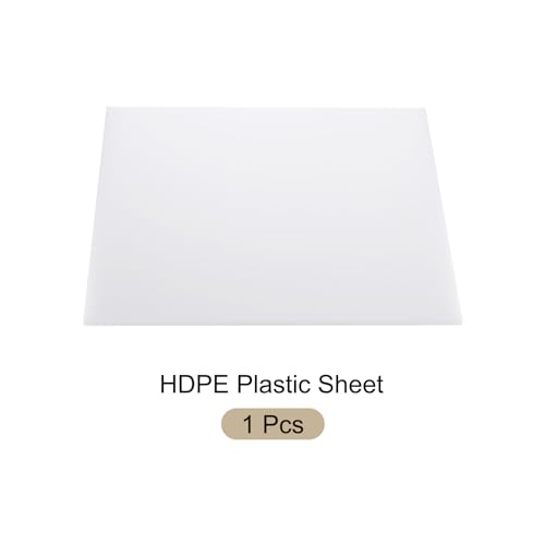 Image of 6 inch x 6 inch x 1 /8 inch HDPE Plastic Sheet, High Density Polyethylene Sheet Cutting Board White Solid Block, [for DIY, Home Floor]
