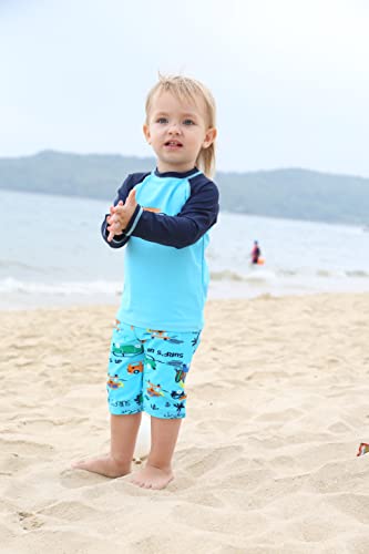 Huaaniue Baby Toddler Boy Swimsuit Rashguard Set Swimwear Upf 50+ Car 1-2 T #TOP7