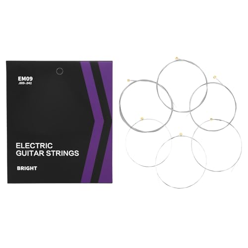 6Pcs Electric Guitar Strings .009-.042 Highly Carbon Steel Strings 6-String Guitar Strings Intonation