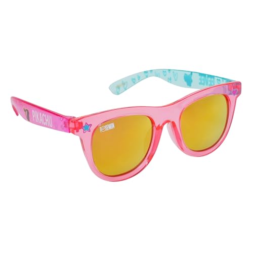 ARKAID Pikachu and Eevee Girls Sunglasses, Official Pink Pokémon Arkaid Shades with UV400, One Size Fits Most Kids