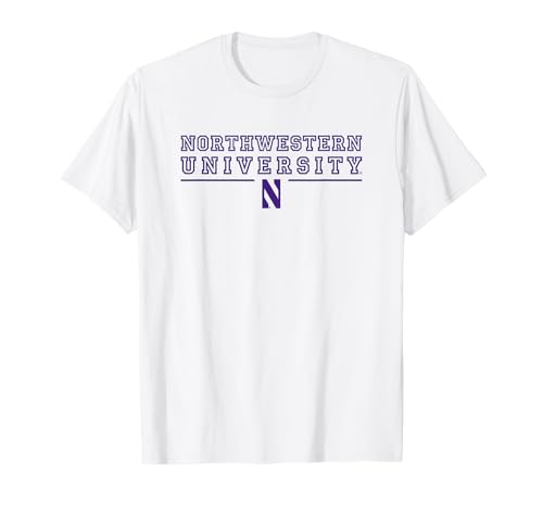 Northwestern University Wildcats Block Line T-Shirt