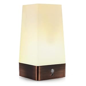 The Glowhouse Pir sans fil détecteur de mouvement led night light alimenté par batterie lampe de table (square)