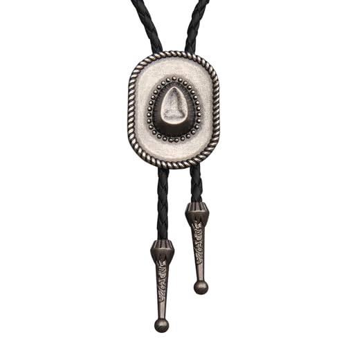 Image of GelConnie Native American Bolo Tie Rodeo Cowboy Leather Necktie Western Necklace Costume Accessories for Men,Women