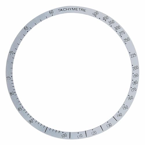 Ewatchparts Bezel Insert Compatible With Omega Speedmaster Tachymetre Reduced 3510.50 3810-50 Silver
