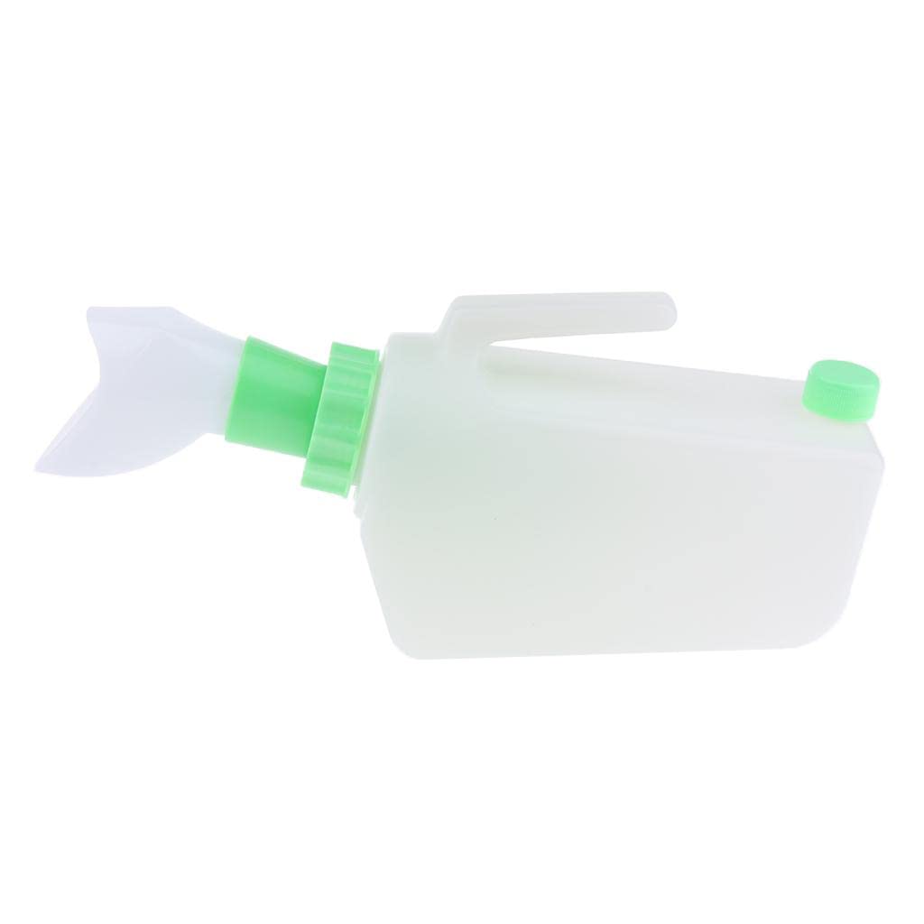 jojomis Travel, Plastic Reusable Female Personal Care Bed Pee Urinal Bottle, Incontinence Pee Urine Can - as described, Green