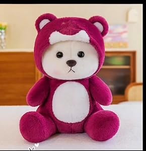 Image of Hoodie Teddy Bear Gift for Baby Girls Hooded Soft Toy Adorable Plush Toys for Kids & Babies Animal Stuffed Toy Safe & Huggable Gifts for Toddlers Boys & Girls 30 CM