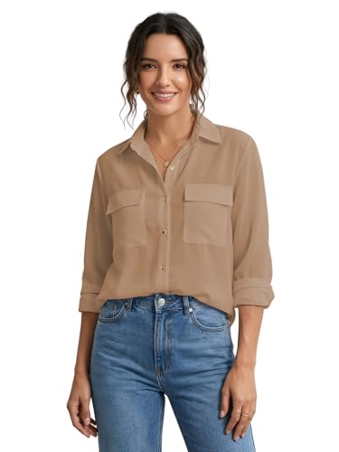 Image of GRECIILOOKS Shirt for Women Stylish | Long Shirt for Women | Oversized Shirt for Women | Women Shirt | Tops for Woman