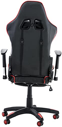 Sedia Gaming Turbo in Similpelle Stoffa O Similpelle Effetto Metallico I Poltrona Racing, Colore:Nero/Rosso, Materiale:Ecopelle - Sedia gaming - Immagine 5