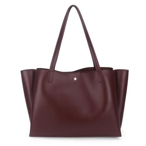 Image of Pure Vegan Leather Tote Bag for Women, Fully Embossed, Handbag, Shoulder Bag, Black
