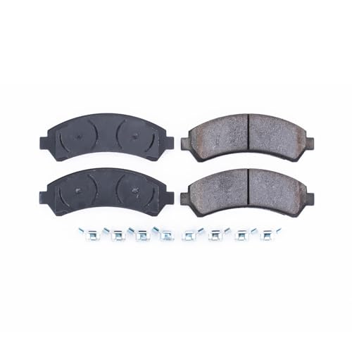Image of PowerStop Front Brake Pads for Chevrolet Blazer 1997-05 |S10 1998-04 |GMC Jimmy 1997-05 |Sonoma 1998-04 |Isuzu Hombre 1998-00 - Z17 Ceramic Brake Pads with Installation Hardware, 17-726
