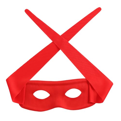Furutonhe Halloween Costume Eye Mask Masquerade Hero Mask Cosplay Party Dress up Accessories Red for Turtles