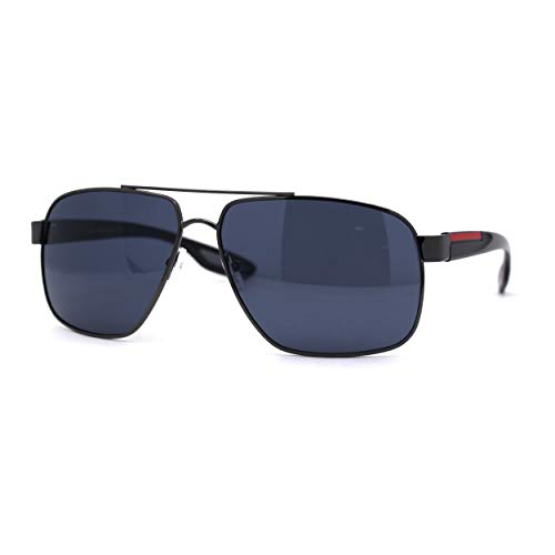 Mens Rectangle Mirrored Lens Officer Racer Sunglasses2