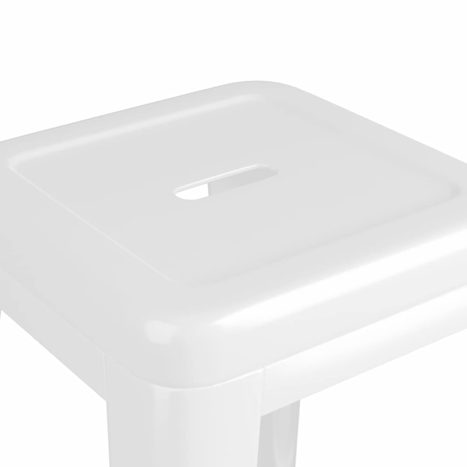 Homgoday Taburetes de bar apilables, 2 unidades, color blanco, de metal, silla de oficina, silla de oficina, silla de escritorio para salón o dormitorio