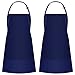 InnoGear 2 Stücke Schürze, Verstellbare Schürze mit 3 Taschen für Küche, Restaurant, Café (Marineblau, Polyester)